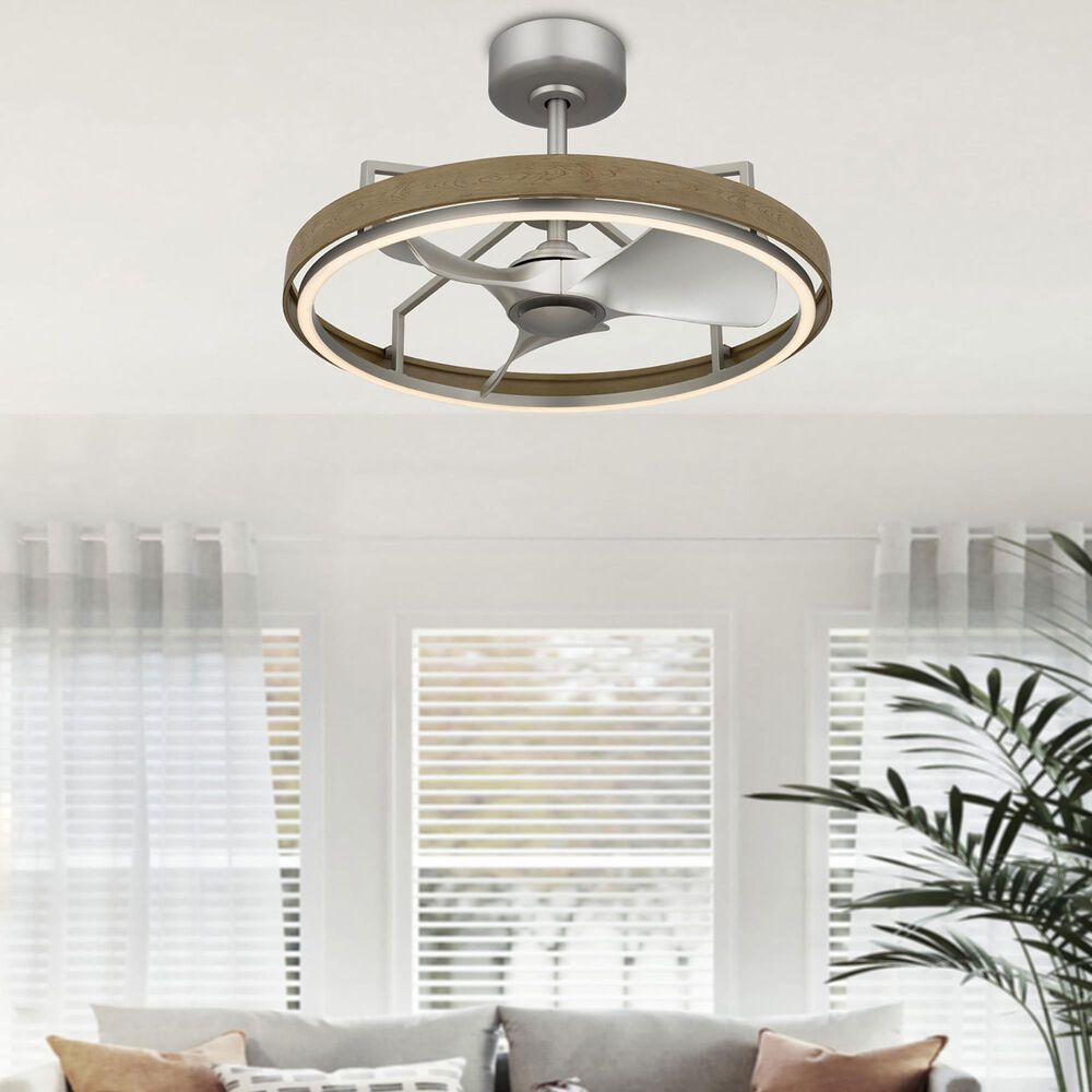 Cal Lighting Arroyo Ceiling Fan Light in Brushed Steel, , large