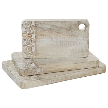 Maple and Jade Country Cutting Board in Whitewashed (Set of 3), , large