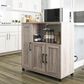 DHP Delany Microwave Stand in Gray Oak and Black, , large