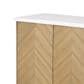 Furniture of America Nayel 3-Door Genuine Marble Top Server in Natural, , large