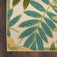 Nourison Aloha Nature 10" x 14" Green and Multicolor Indoor/Outdoor Area Rug, , large