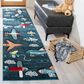 Safavieh Carousel CRK167 2"3" x 6" Navy and Ivory Kids Runner, , large