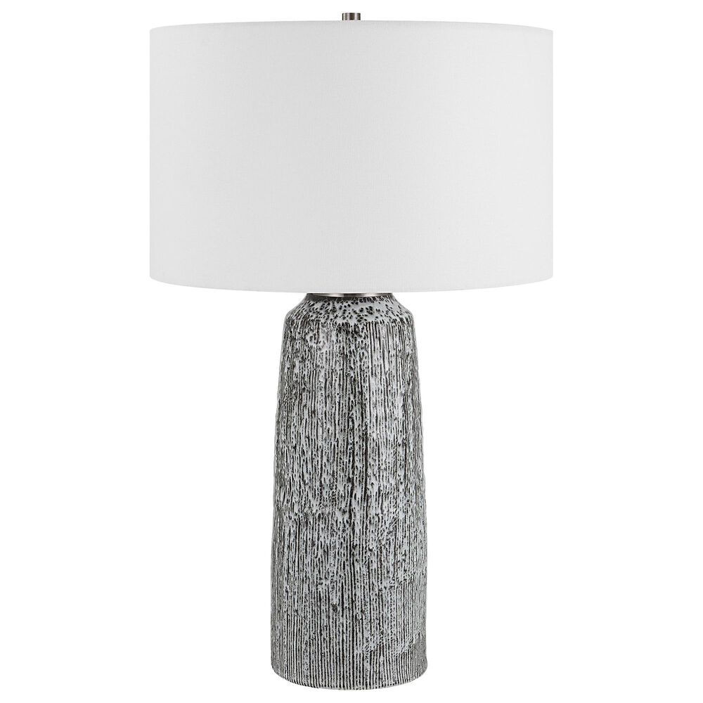 Uttermost Static Table Lamp in Black and White Glaze, , large