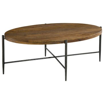 Hekman Bedford Park Oval Coffee Table in Brown and Black, , large