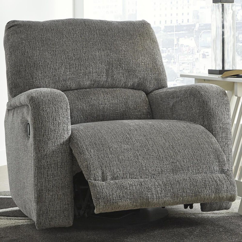 Ashley Wittlich Manual Swivel Glider Recliner in Slate, , large