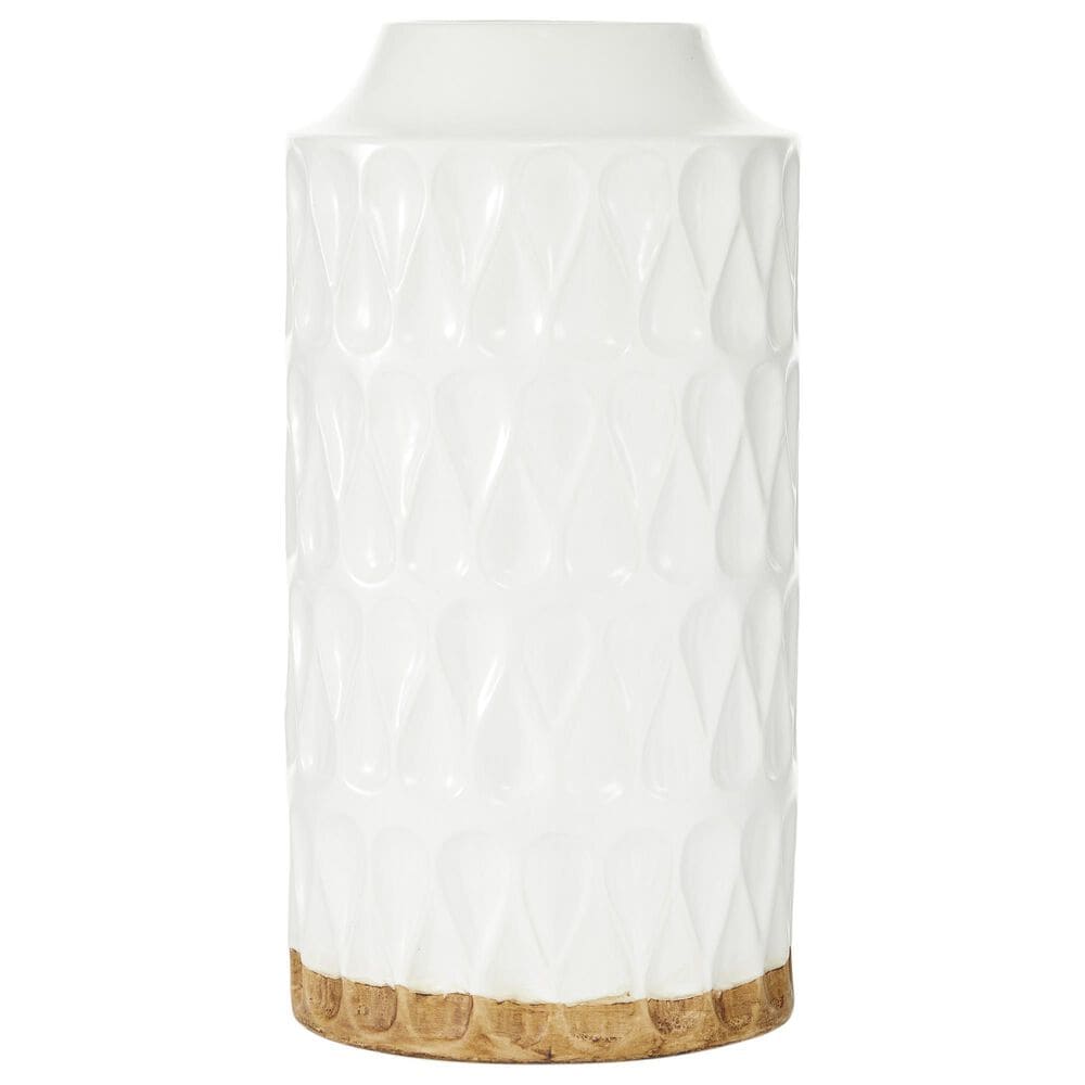 Maple and Jade Contemporary Porcelain Vase in White, , large