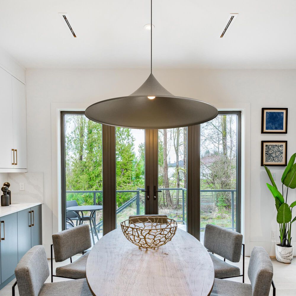 Golden Lighting Vistara 35.375" 1-Light Pendant in Sand Black, , large