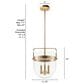 Hunter Karloff 12" 3-Light Pendant in Alturas Gold, , large