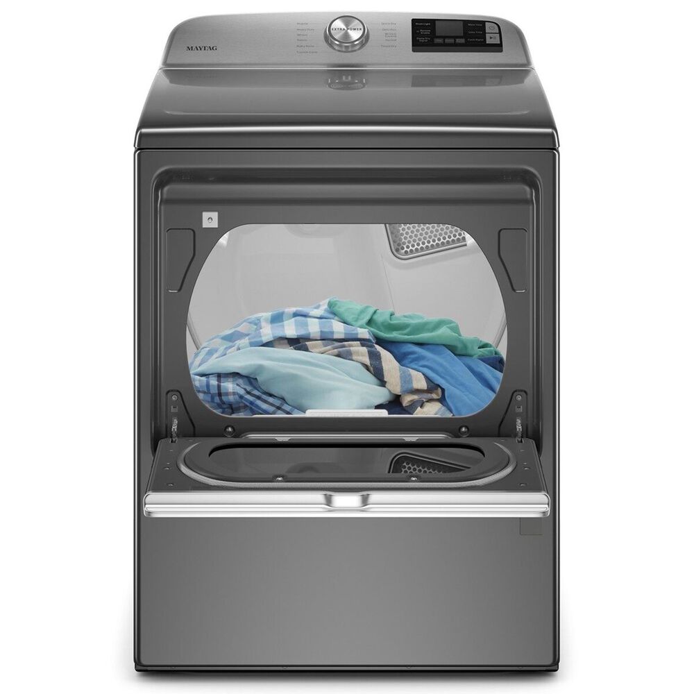 Maytag 7.4 Cu. Ft. Front Load Gas Dryer with Steam Cycles in Metallic Slate, , large