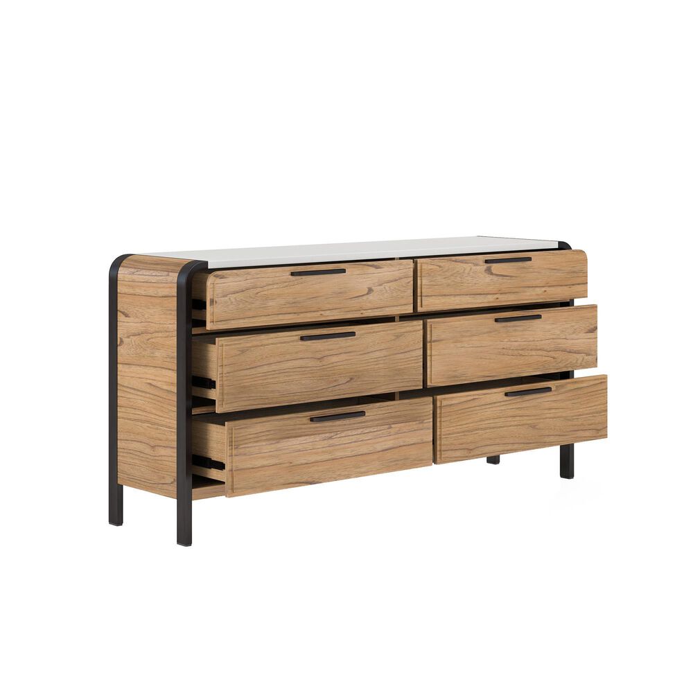 Vantage Portico Metal Leg Dresser, , large