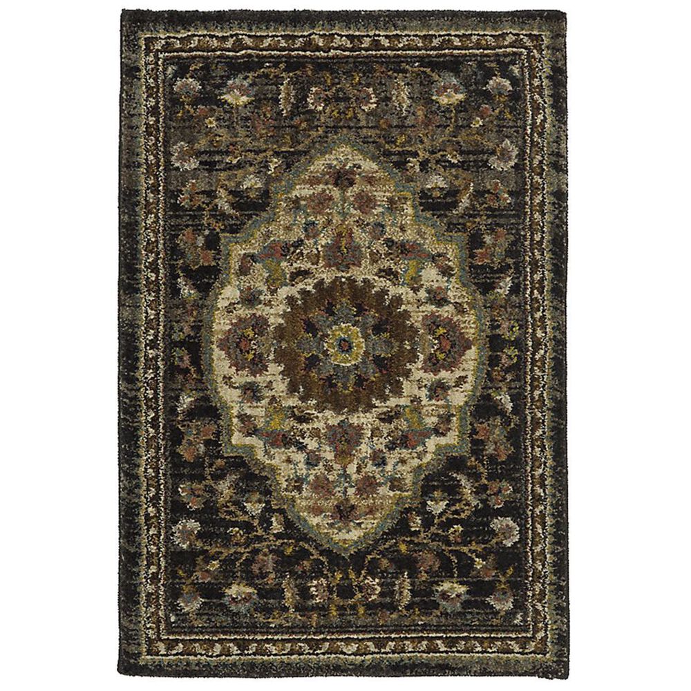 Karastan Spice Market 90661-09097 2" x 3" Charcoal Area Rug, , large