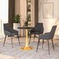 Leisuremod Bristol 24" Round Dining Table with MDF Top in Gold and Black - Table Only, , large