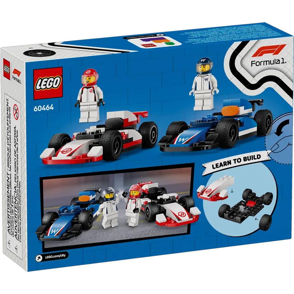 LEGO City F1 Williams Racing &amp; Haas F1 Race Cars, , large