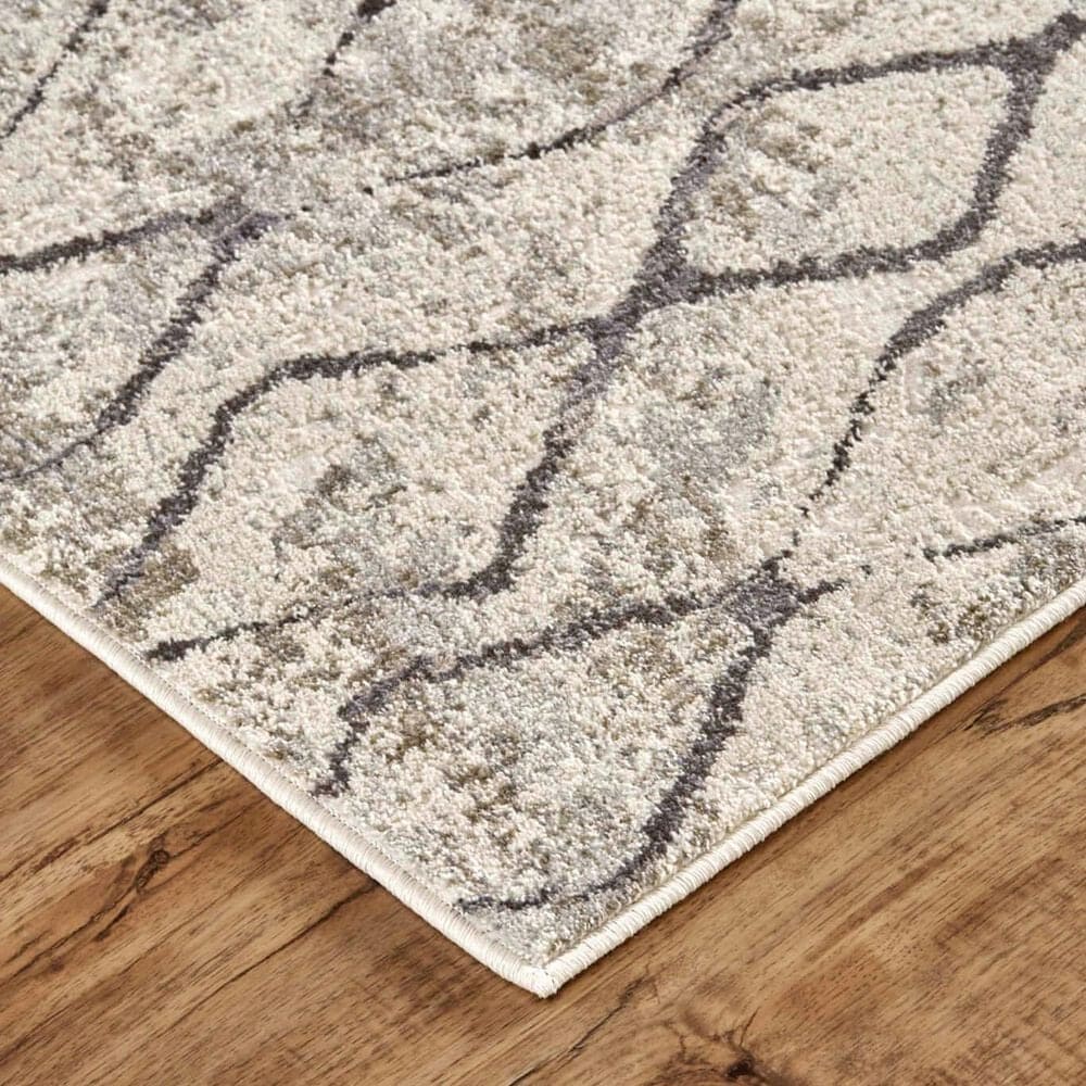 Feizy Kano 10&#39;2&quot; x 13&#39;9&quot; Sand and Charcoal Area Rug, , large