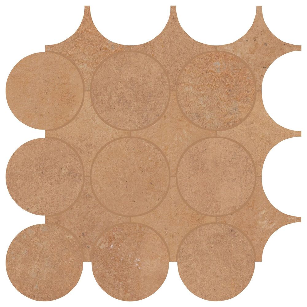 Dal-Tile Rekindle Terracotta 13.5&quot; x 13.5&quot; Canvas Dot Porcelain Mosaic Sheet, , large