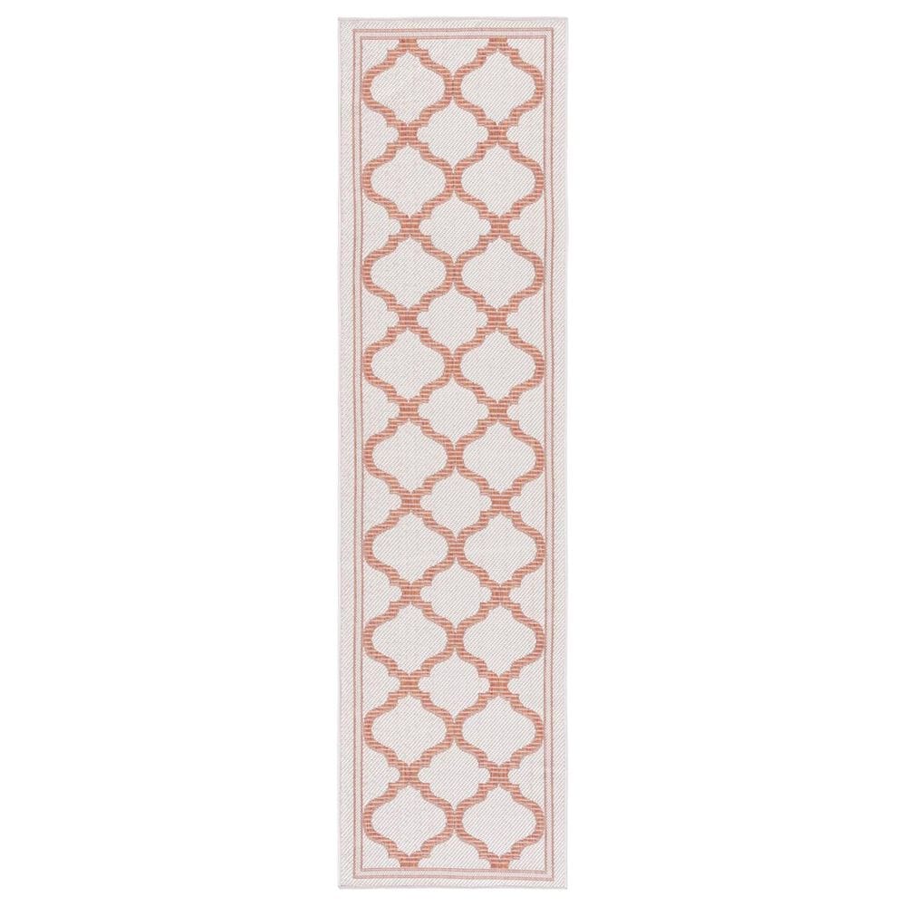 Safavieh Bermuda 2" x 8" Ivory and Rust Indoor/Outdoor Area Performance Rug, , large