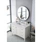 James Martin Vanities Palisades 48" Single Bathroom Vanity in Bright White with 3 cm Eternal Jasmine Pearl Quartz Top and Rectangular Sink, , large