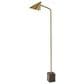 Adesso Hawthorne Floor Lamp in Antique Brass and Brown, , large