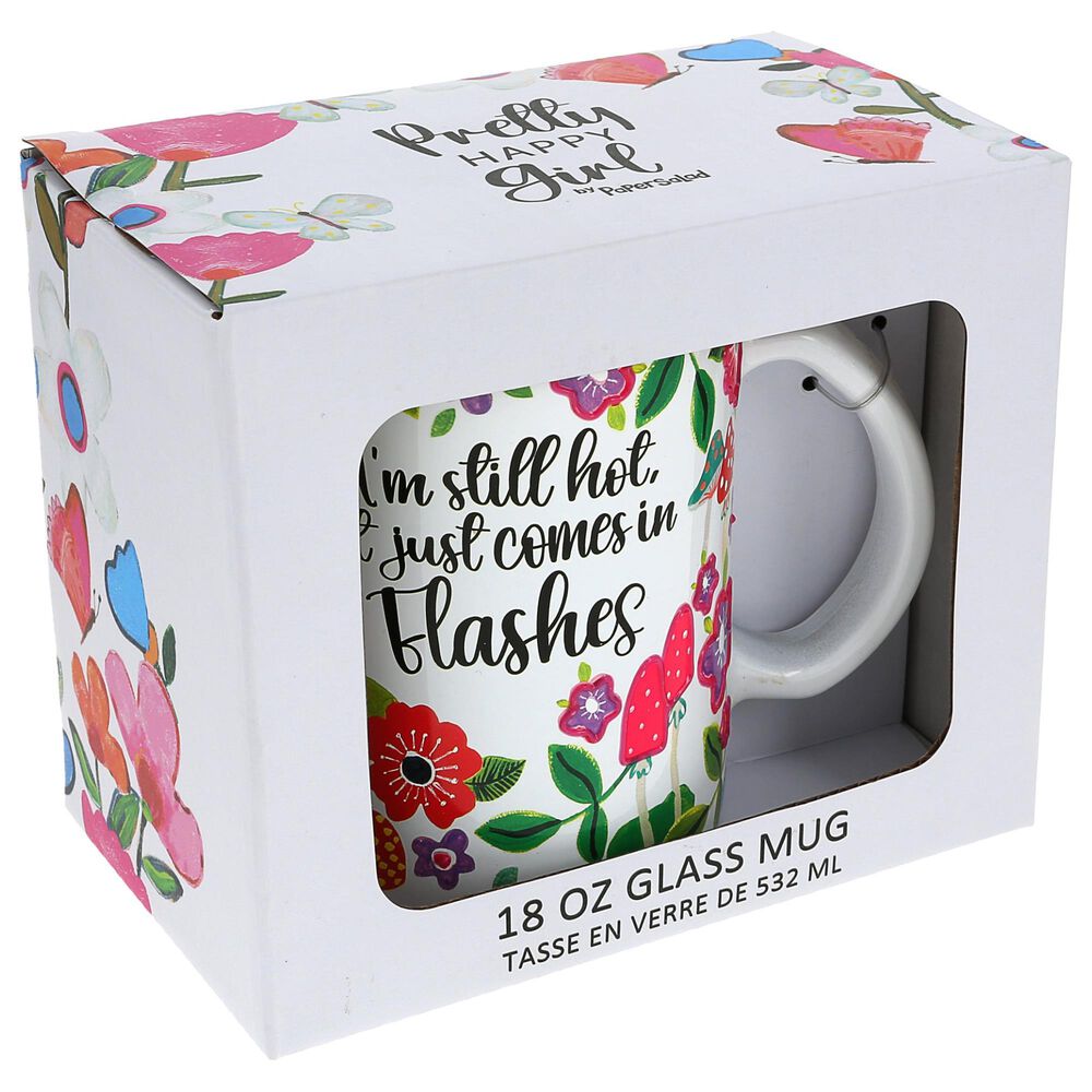 Pavilion Flashes 18 Oz Glass Mug in White, , large