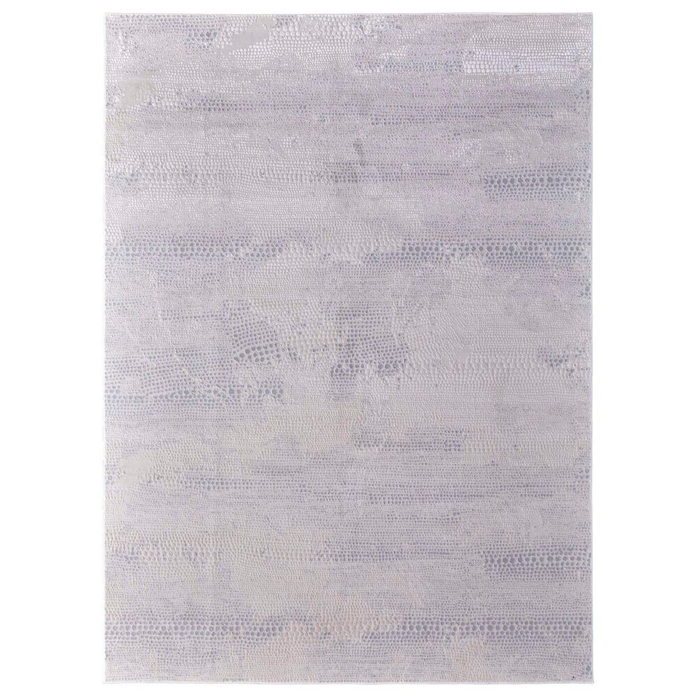 Feizy Prasad Ivory and Gray 2'10" x 7'10" Runner, , large