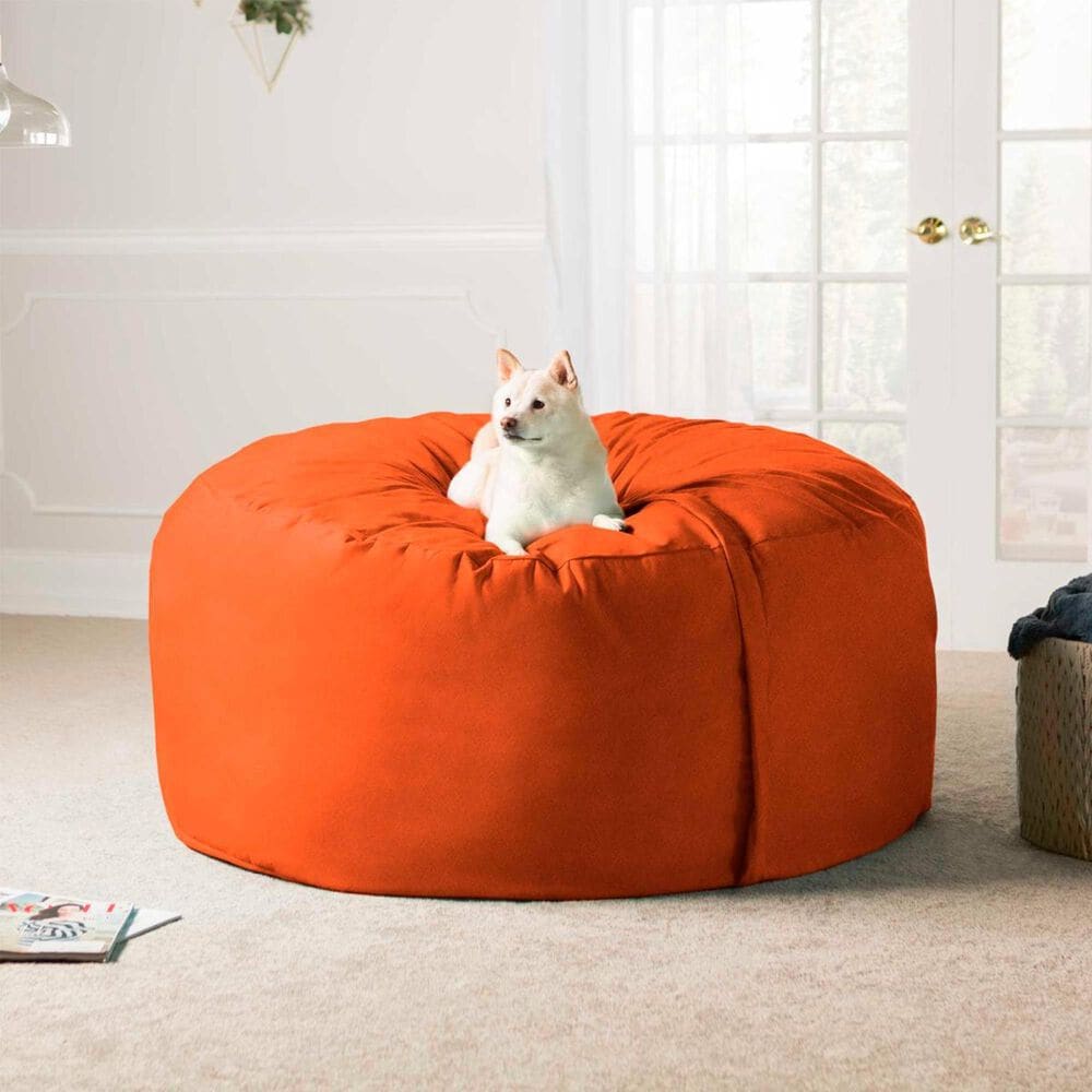 Jaxx 5&#39; Large Bean Bag with Removable Cover in Mandarin, , large