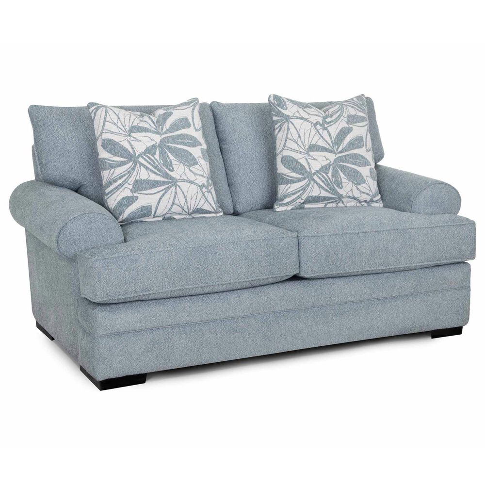Moore Furniture Morgan Stationary Loveseat in Cakepop Chambray, , large