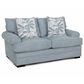 Moore Furniture Morgan Stationary Loveseat in Cakepop Chambray, , large