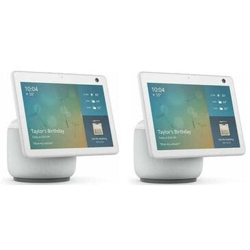 Amazon 2 Echo Show 10 HD Smart Displays with Motion and Alexa - Glacier White (3rd Generation), , large