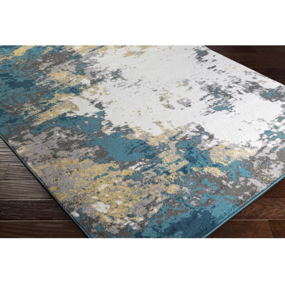 Surya Pepin PEI-1012 2&#39; x 3&#39; Aqua, Blue and Mustard Area Rug, , large