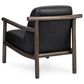Classic Home Azoria Leather Accent Chair in Black, , large