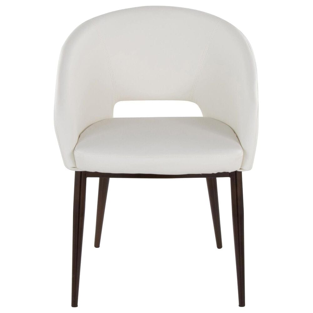 Lumisource Renee Arm Chair with White Cushion in Copper, , large