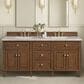 James Martin Vanities Lorelai 72"Double Vanity in Mid-Century Walnut with 3 cm Eternal Jasmine Pearl Quartz Top, , large