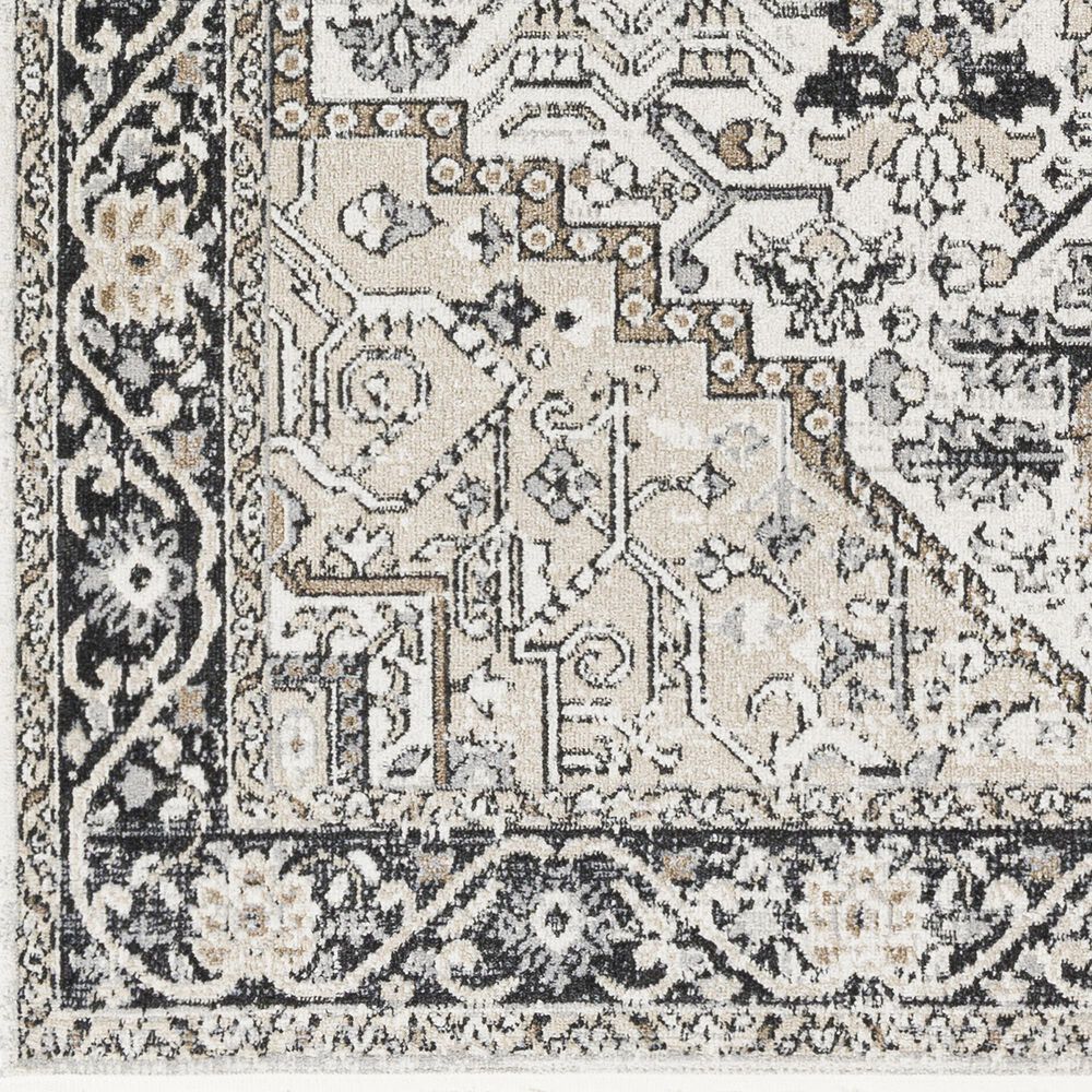 Surya Lavadora 2&#39;7&quot; x 7&#39;3&quot; Black, Taupe, Light Beige and Gray Runner, , large