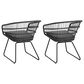 Hearth and Haven Terry Outdoor Dining Club Chair in Gray (Set of 2), , large