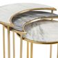 Crestview Collection Astronomy Nesting End Tables in Gold and White (Set of 3), , large