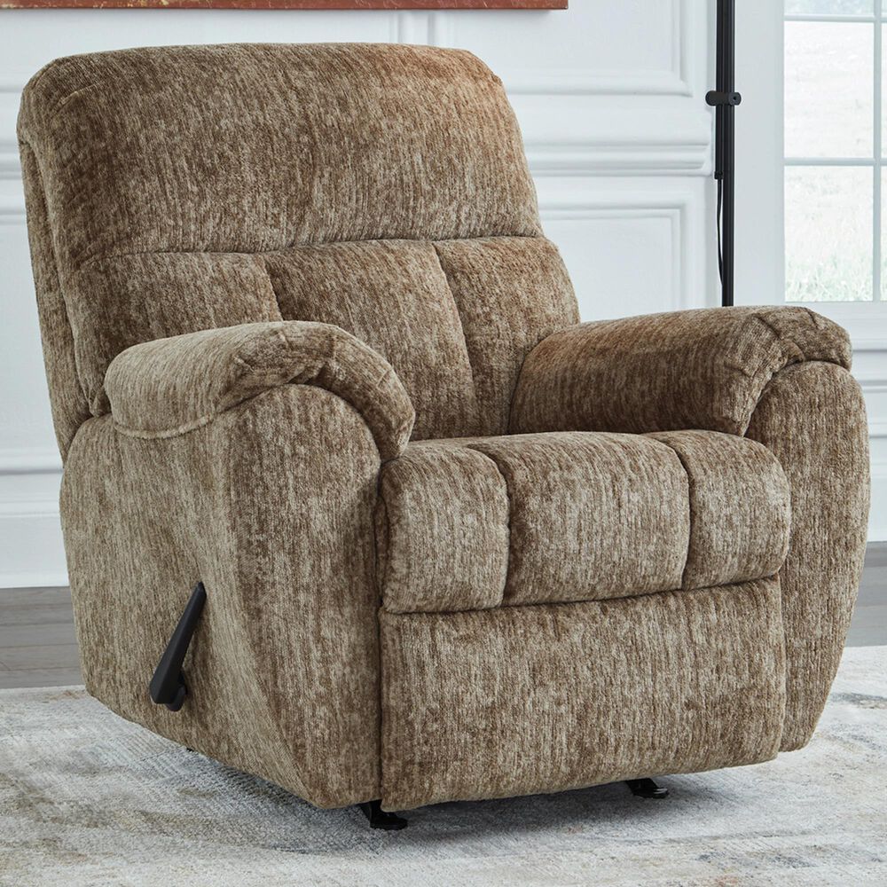 Ashley Stayfish Manual Rocker Recliner in Taupe, , large