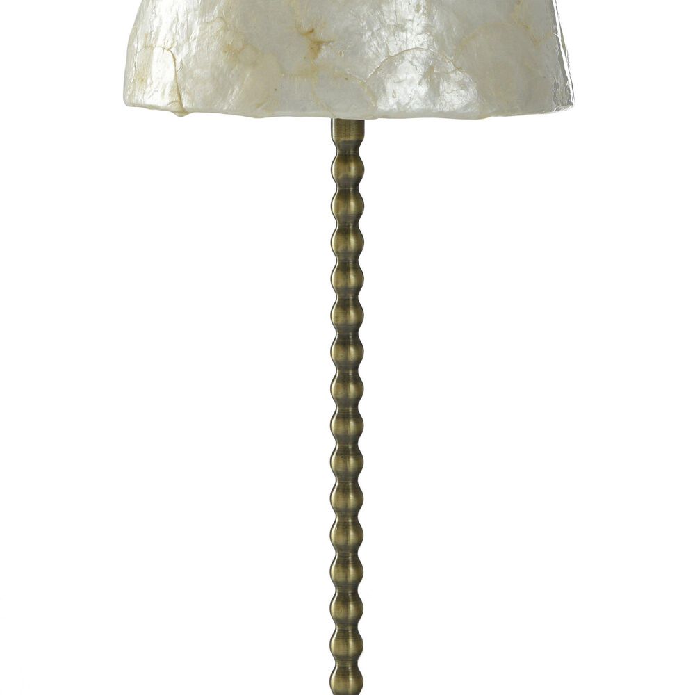 Flair Industries Capiz Slim Buffet Lamp in Aged Brass, , large