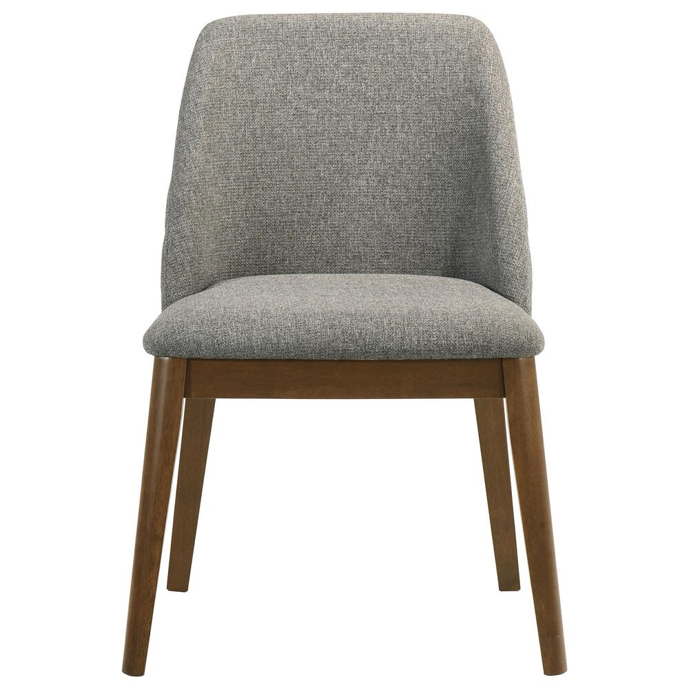Coaster Franklin Side Chair with Grey Cushion in Dark Brown, , large
