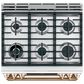 Cafe 30" Slide-IN Front Control Dual-Fuel Double Oven with Convection Range in Matte White with Brushed Bronze Handle, , large