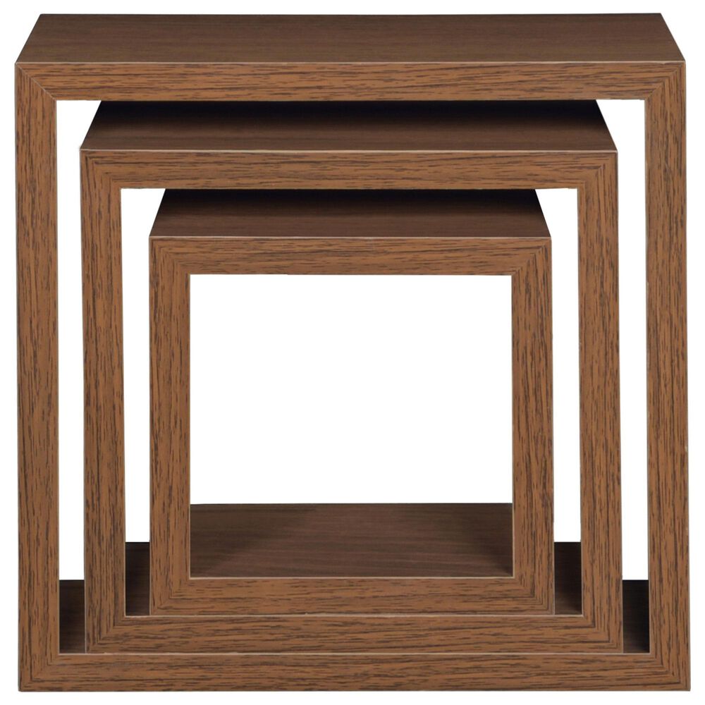 Regency Global Sourcing Niche Soho Wall Shelf in Urban Walnut - Set of 3, , large