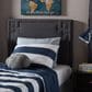 Baxton Studio Geneva Twin Upholstered Panel Headboard in Dark Grey, , large