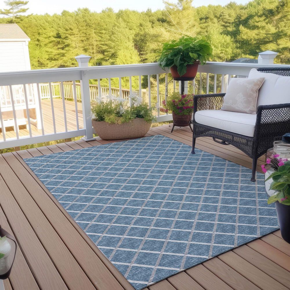 Dalyn Rug Company York 3&#39; x 5&#39; Sky Blue Indoor/Outdoor Area Rug, , large