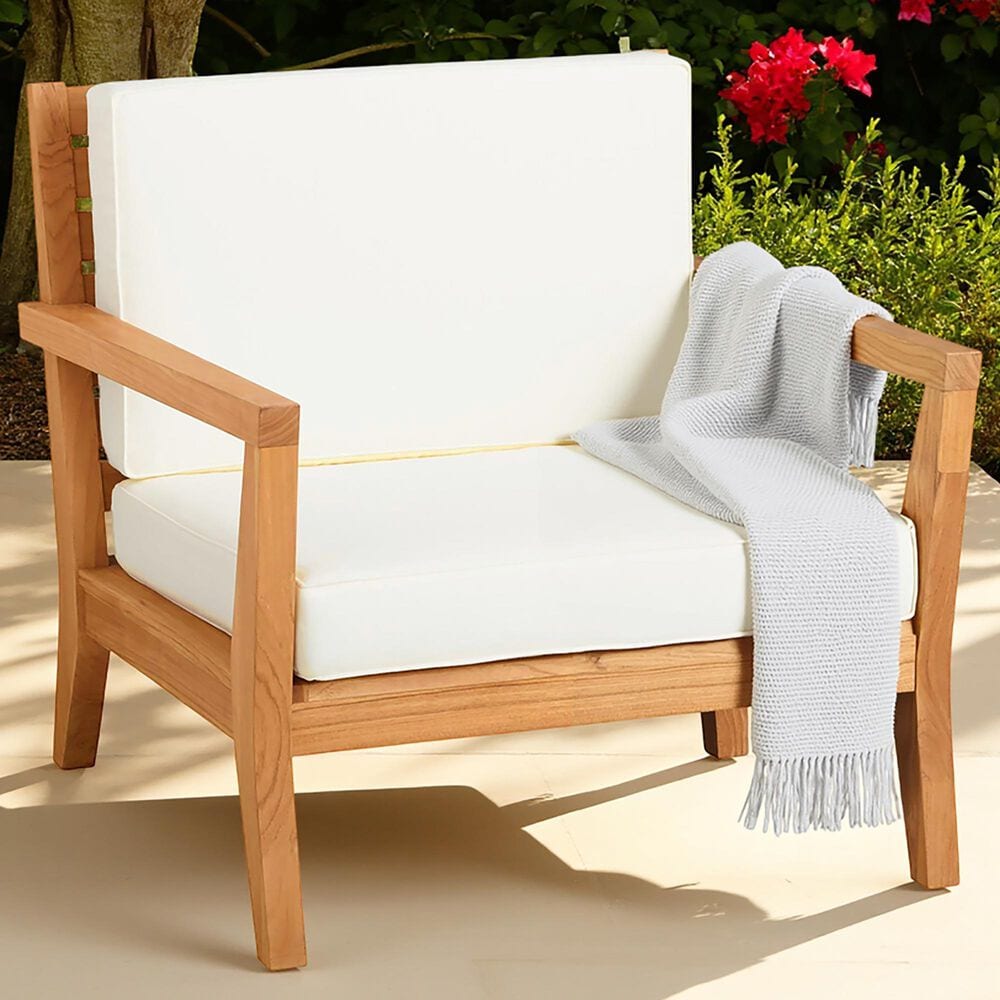 Linon Home Decor Carenen Patio Arm Chair in White, , large