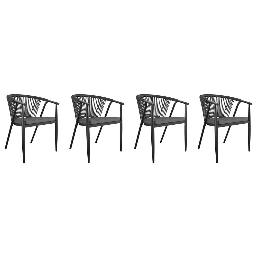 DHP Circi Stackable Dining Chair in Black (Set of 4), , large