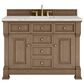 James Martin Vanities Brookfield 48" Single Bathroom Vanity in Pecan with 3 cm Victorian Silver Quartz Top and Rectangular Sink, , large