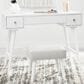 Ashley Thadamere Vanity with Stool in White, , large