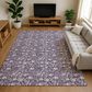 Dalyn Rug Company Soft Essentials Floral Purple 3" x 5" Indoor/Outdoor Area Rug, , large