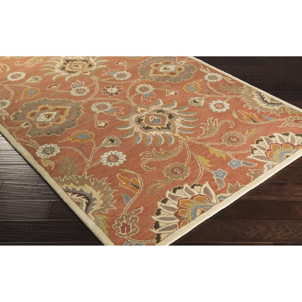 Surya Caesar CAE-1107 5&#39; x 8&#39; Orange, Khaki and Denim Area Rug, , large