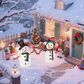 HOMLUX 2-Piece Heart Snowman with LED Lights in White, , large