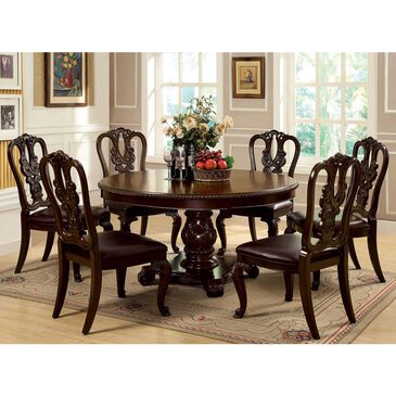 Furniture of America Watson 7-Piece Dining Set in Brown Cherry, , large